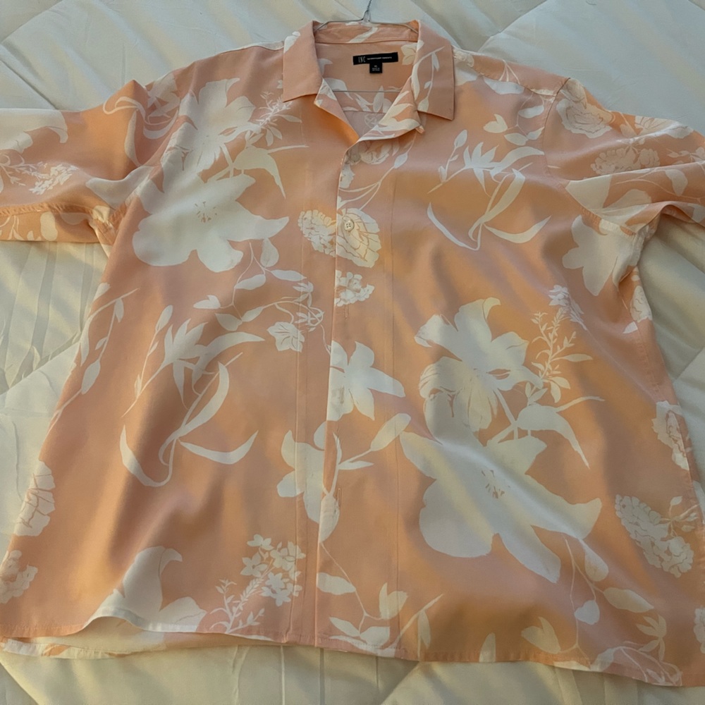Beautiful Floral 50/50 cotton polyester dress or casual shirt XL